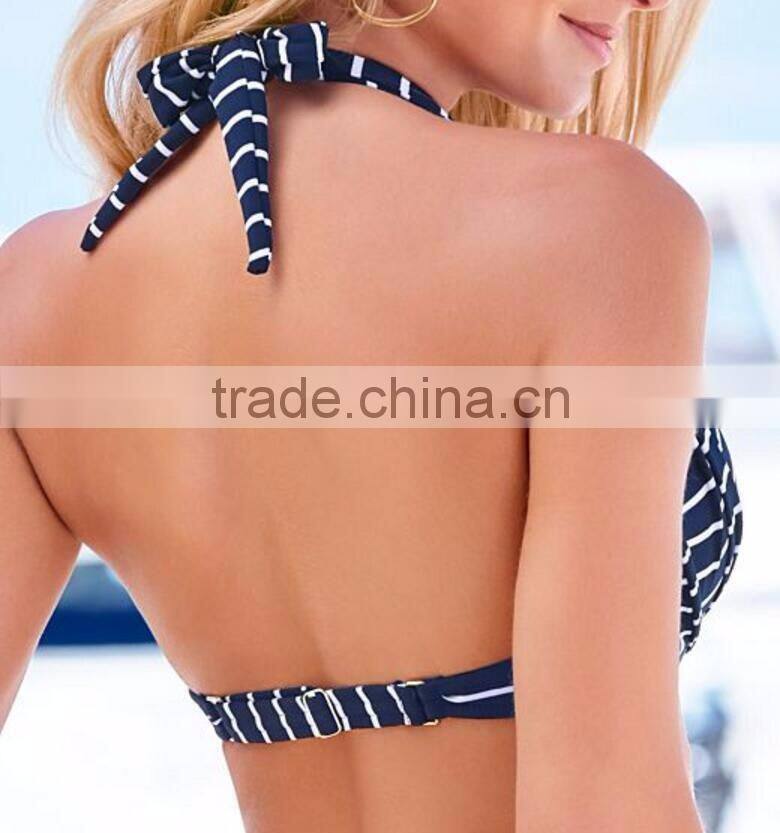 Sexy backless push up bra set bikini