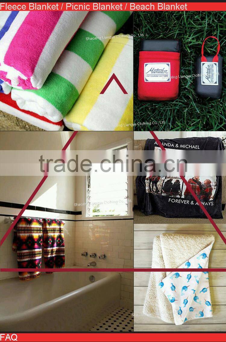 fleece plaid printed new design multicolor knitted sherpa children baby rag girl beach travel thick made throw blanket