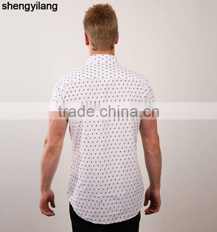 2016 new design cheap short sleeve shirts for men custom all over printing shirt in guangzhou