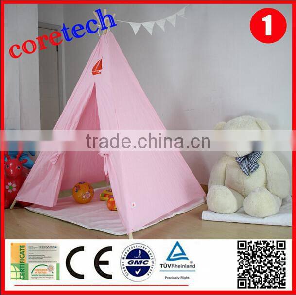 Eco friendly wood kid play tipi tent factory