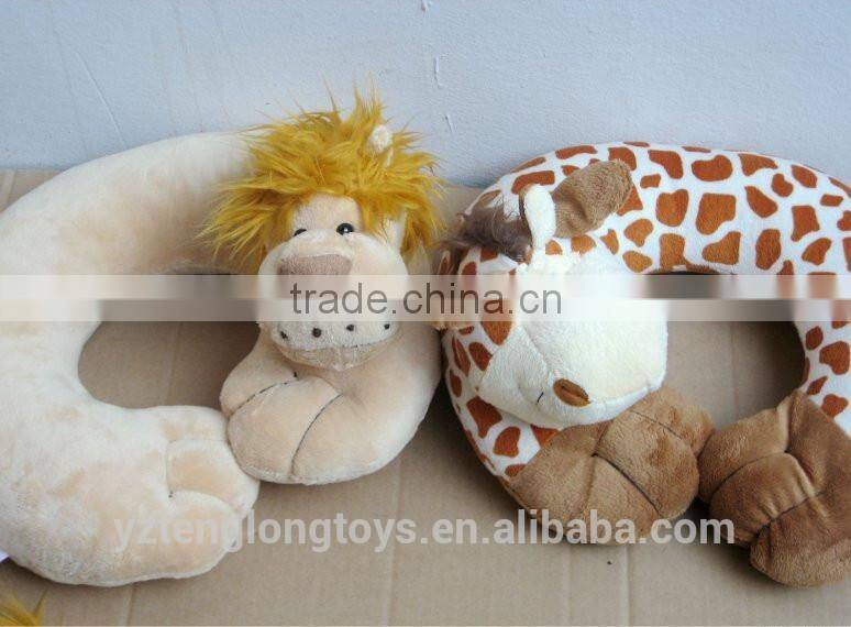 Cute animal neck pillow lion head u shape pillow