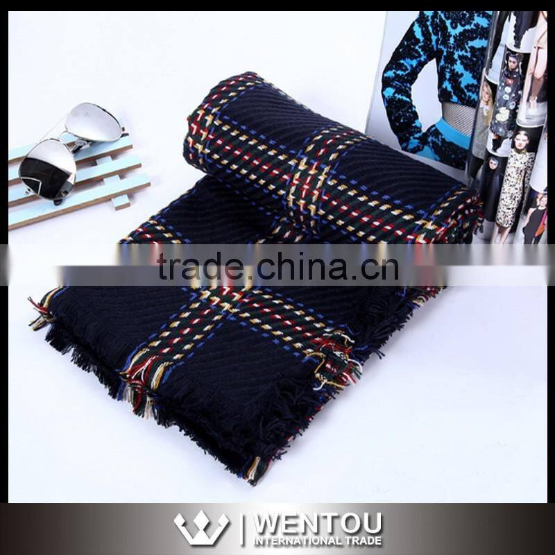 Fashion Soft Tartan Blanket Scarf
