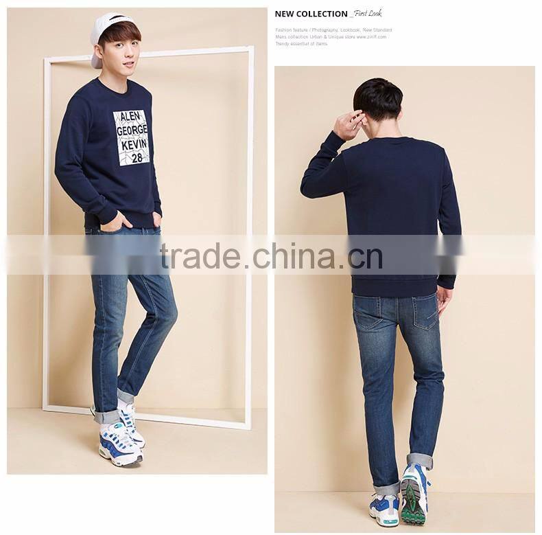 New Arrival Men's Crewneck Pure Color Pullover Sweatshirts,Custom Thick Fleece Pullover Printed Sweatshirts for Men