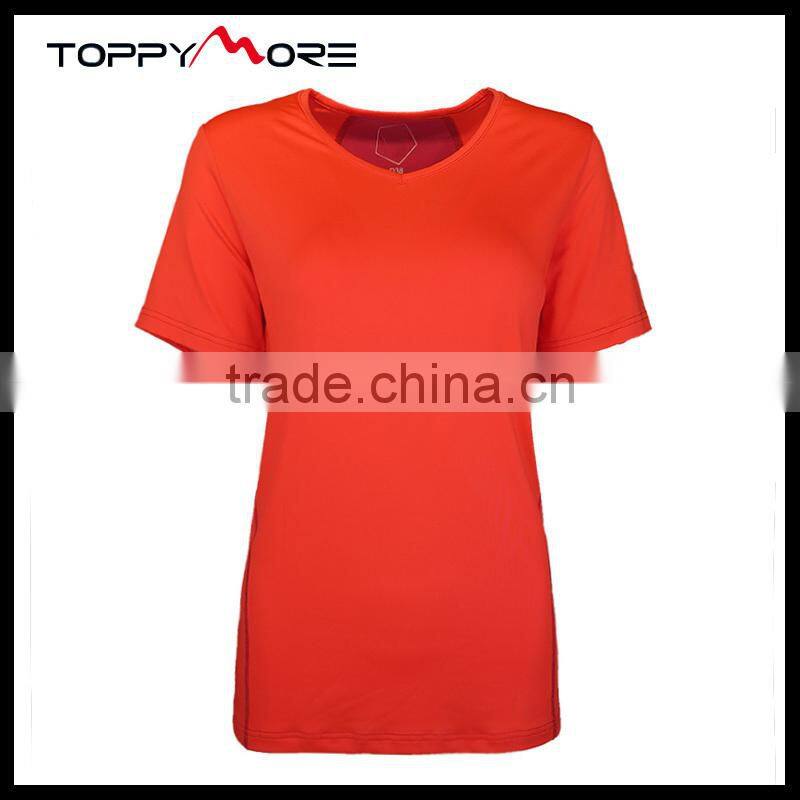 T092-1643B OEM Polyester Spandex Women's Sport T-shirt