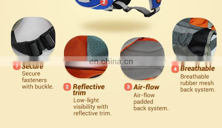 Outdoor Dog Backpack Polyester Saddle Bags For Pet Travel