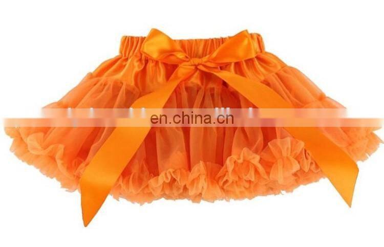 2016 Spring Style Fashion Red Rainbow Tutu Skirt With Green Ribbon