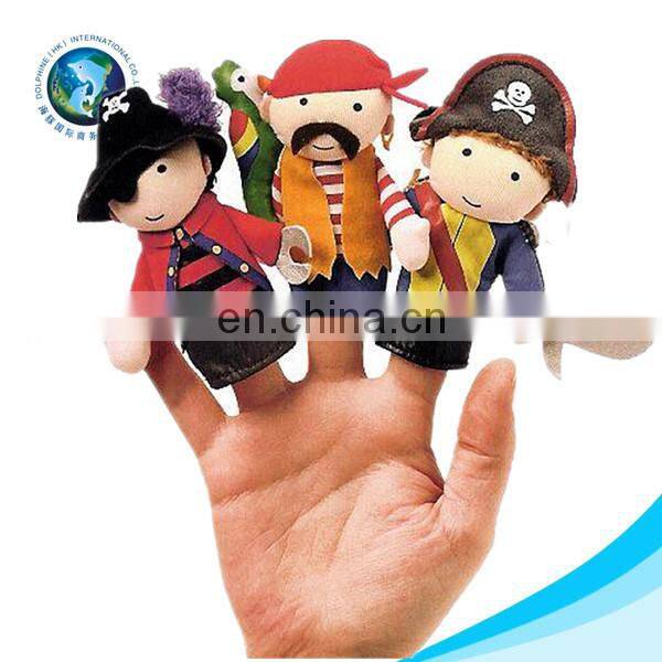Educational baby toy doll finger puppet fashion cheap custom soft plush finger puppet and story