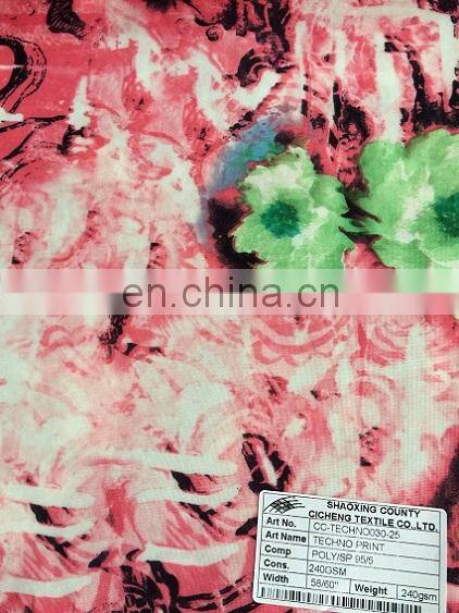 Fashion poly air layer Printed Knitting Fabric