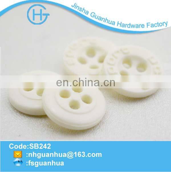 Hot sales colored white plastic sewing button