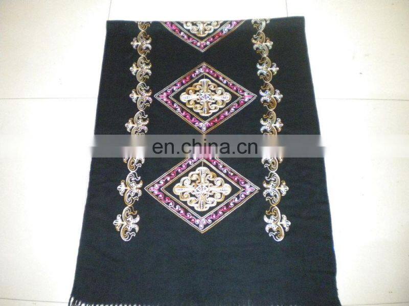 rhombus embroider scarf 170*68cm lady's scarf woman shawl