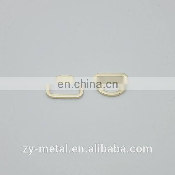 Bag accessories 33mm light gold zinc alloy metal D ring