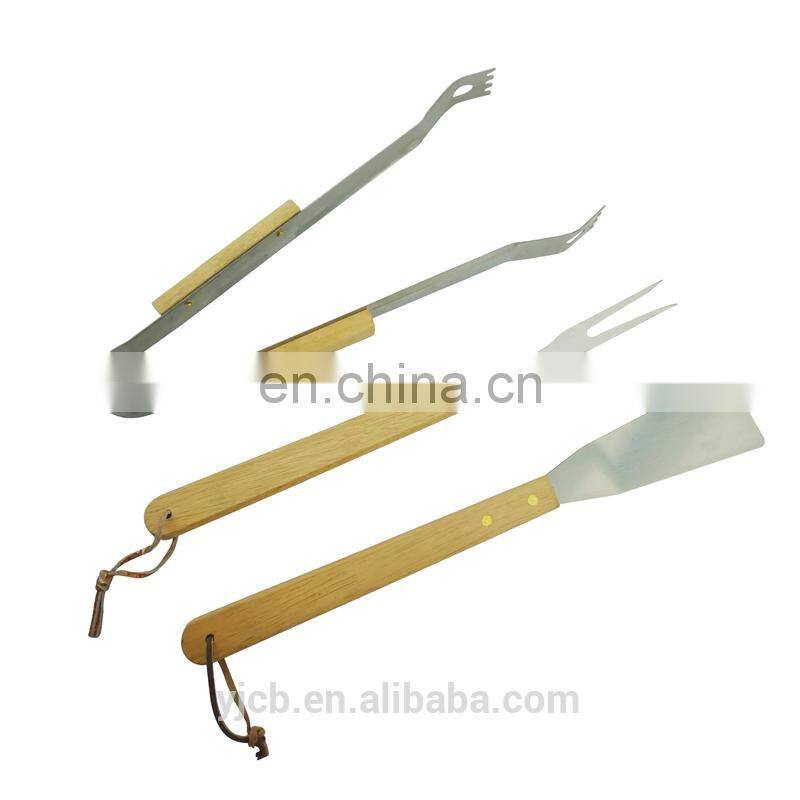 5pcs Football element bbq tool set portable bbq grill with football pattern cotton glove