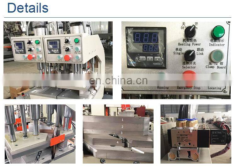Twin head PVC windows corner and V welding machine