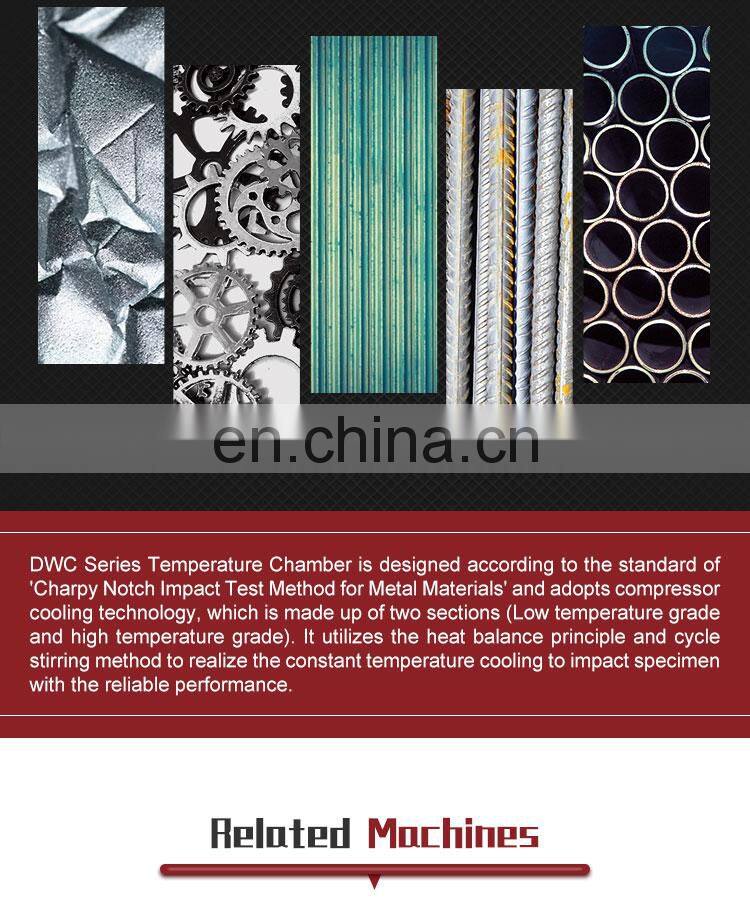 DWC -60/80/100 degree charpy impact testing cool chamber price