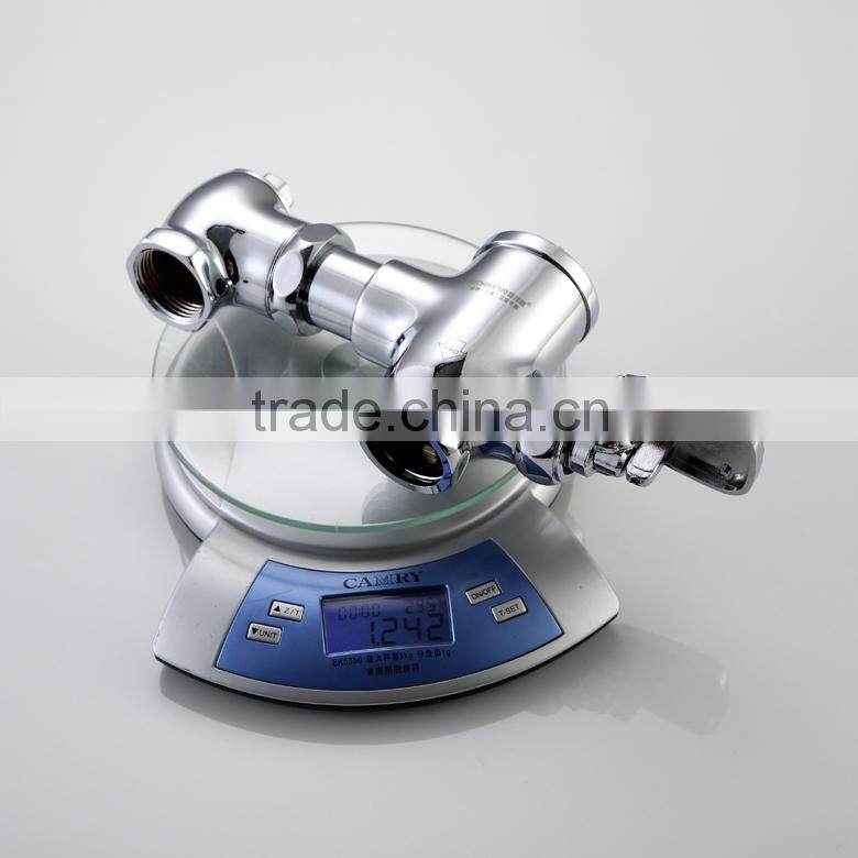 new design Chrome plated solid brass foot control toilet flush valve