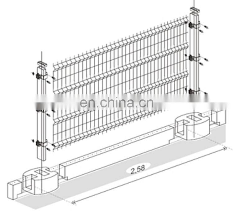 Free samples hot sales Haiao china curvy welded mesh fence / workshop isolation fence