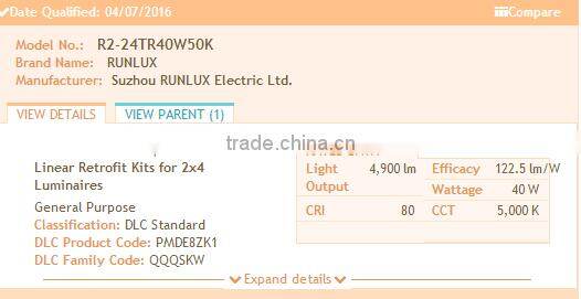 DLC Llisted led linear high bay light led linear high bay