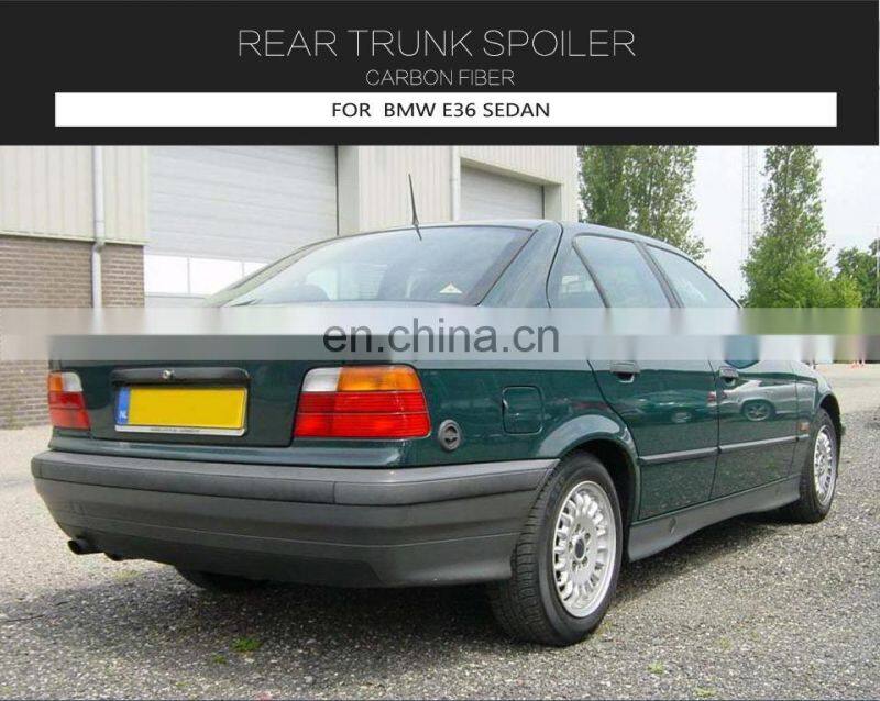 Carbon Fiber E36 Car Rear Spoiler for BMW 318i 320i 325i 328i M3 Sedan 4-Door 1991-1998