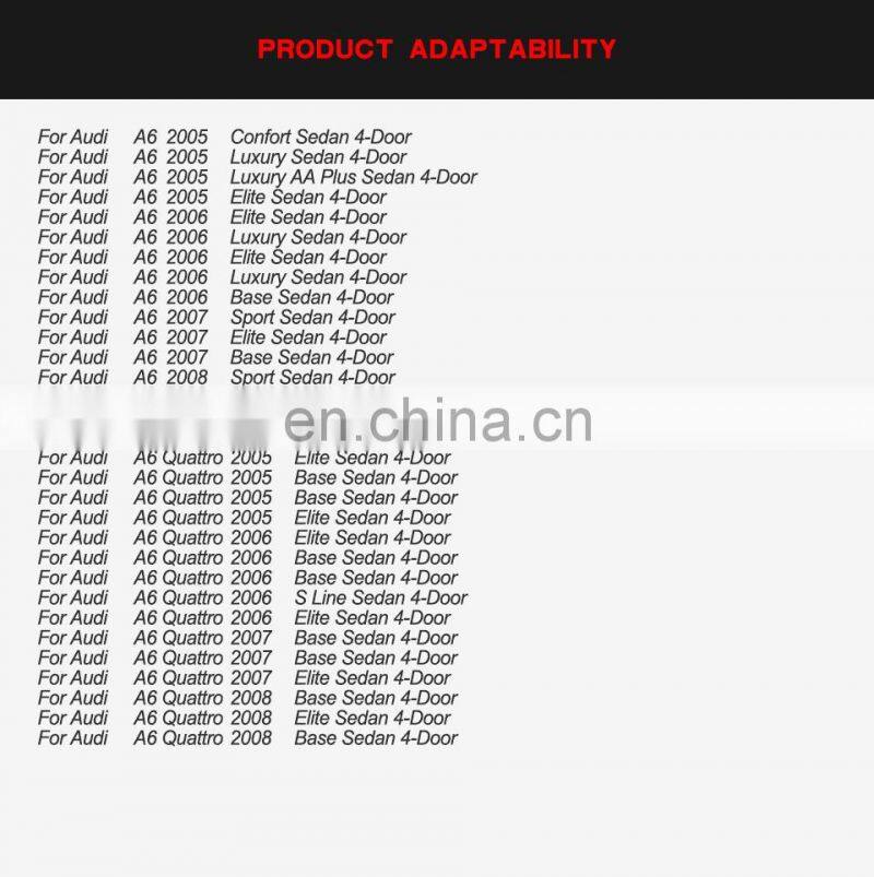 Carbon Fiber Rear Ducktail Wing Spoiler for Audi A6 C6 4-Door 2005-2011