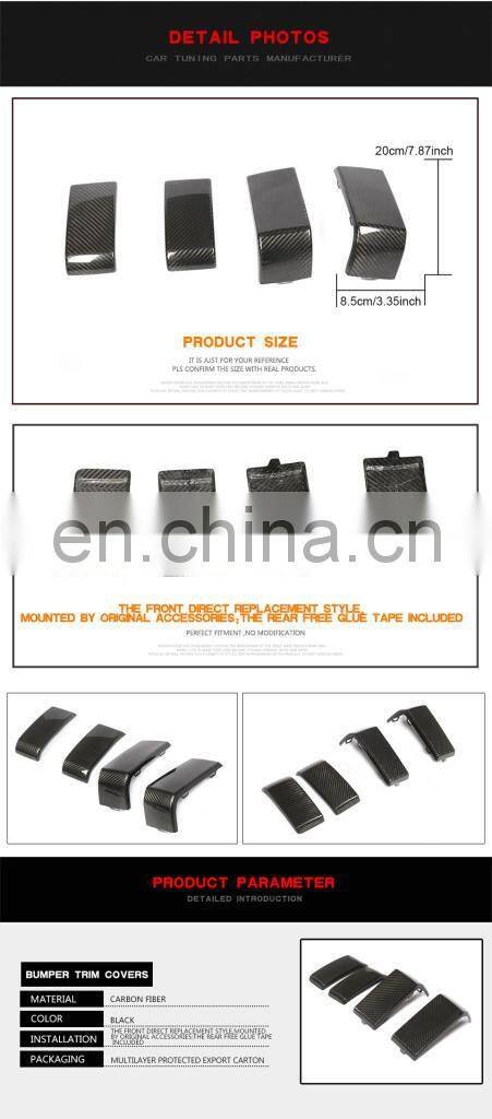 Carbon Fiber Front&Rear Bumper Trims for Mercedes G500 G550 G65 G63 W463 AMG 2018-2019