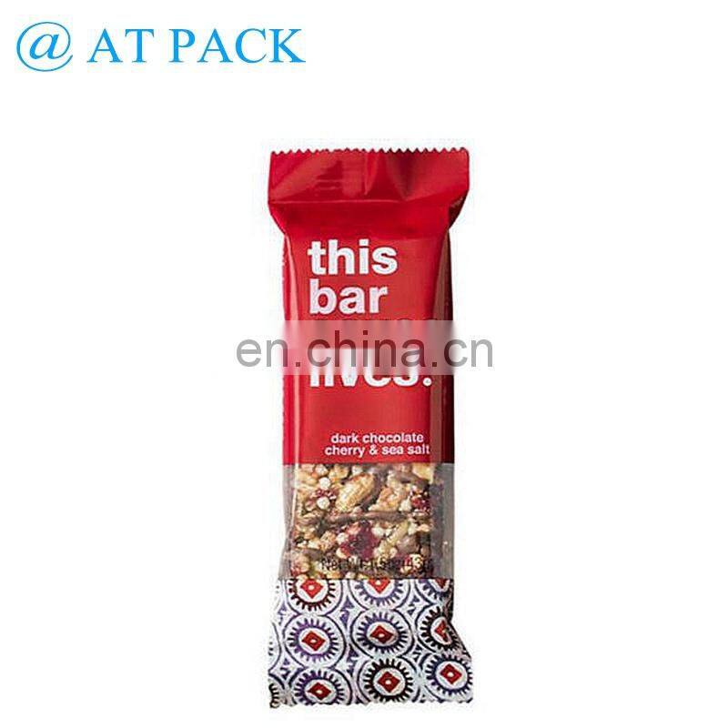 Custom printed chocolate bar packing snack food packaging bag