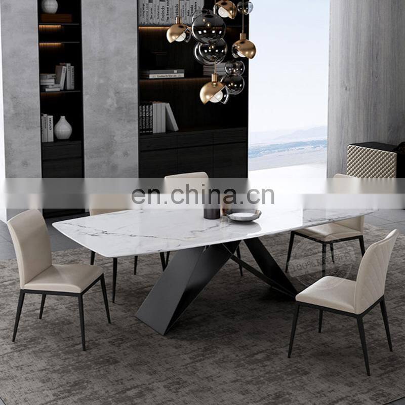 modern style round marble dinning table set dining room furniture