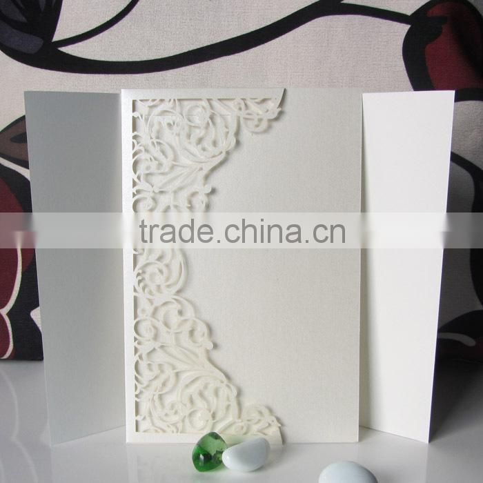 Wholesale Folding Paper Blank Classical Wedding Invitation Card
