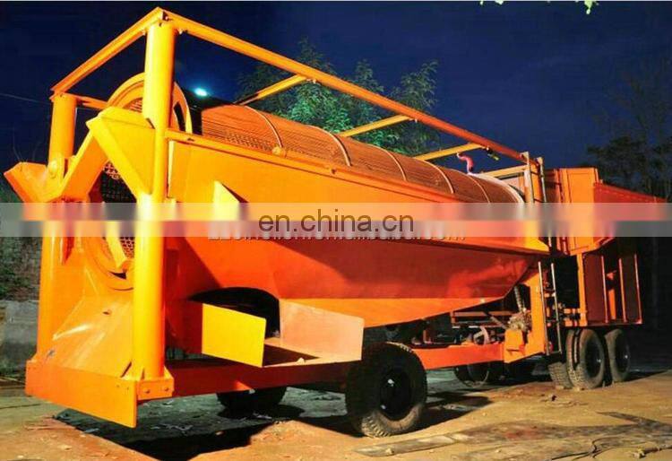 Movable type mobile clay gold separation washer machine factory price for Ghana