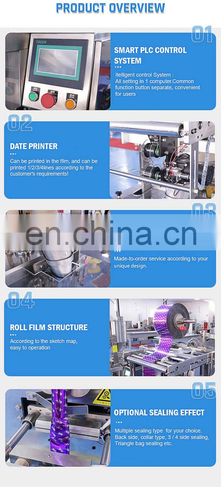 3 Side Sealing Ketchup Sachet Tomato Sauce Honey Packaging Machines Automatic Liquid Packing Machine