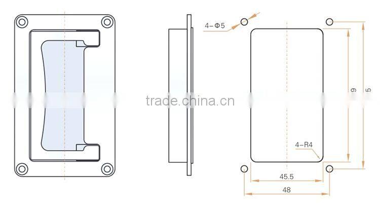 2015 FEILEI LS02-3 zine diecast nice design folding door handle