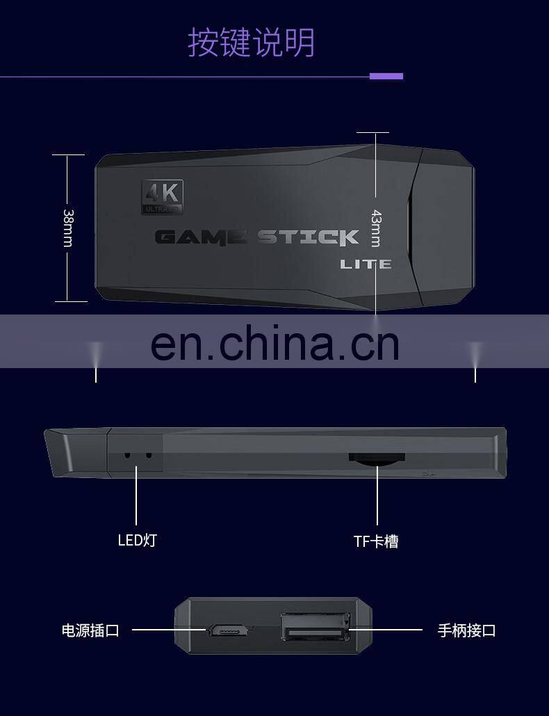 Factory HD Output Retro U-box Gaming Console bulit-in 10227 Games USB Game Stick with Wireless Game Controller