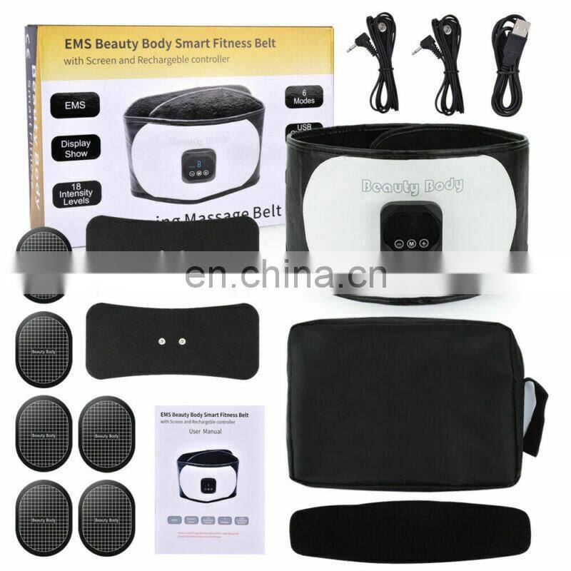 Pro EMS Muscle Training Gear Abdominal Body Fitness Toner ABS Fit Workout Belt