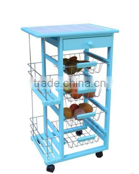 Wooden kitchen trollay