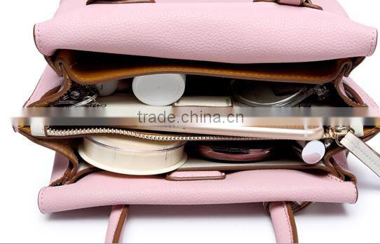 New style handbag 2016 newest fashion pu handbag brand name handbag