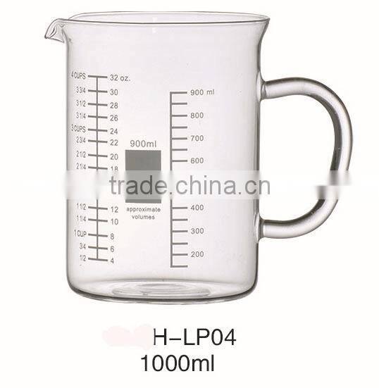 CE/EU/FDA/SGS/LFGB HIGH QUALITY DOUBLE WALL GLASS /DOUBLE WALL MEASURING CUPS WITH HANDLE/DOUBLE WALL GLASS CUP