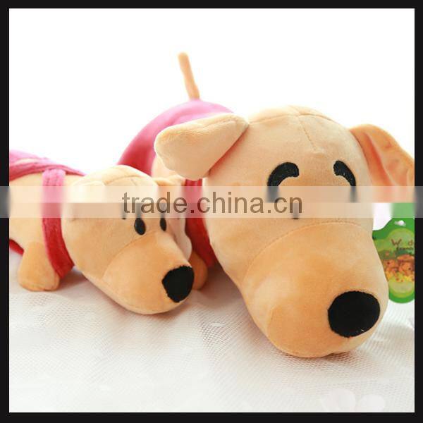 plush dog pug soft toy with pink color