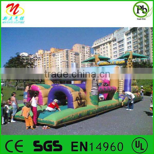 For kids entertainment attractive outdoor homemade playground inflatable obstacle equipment