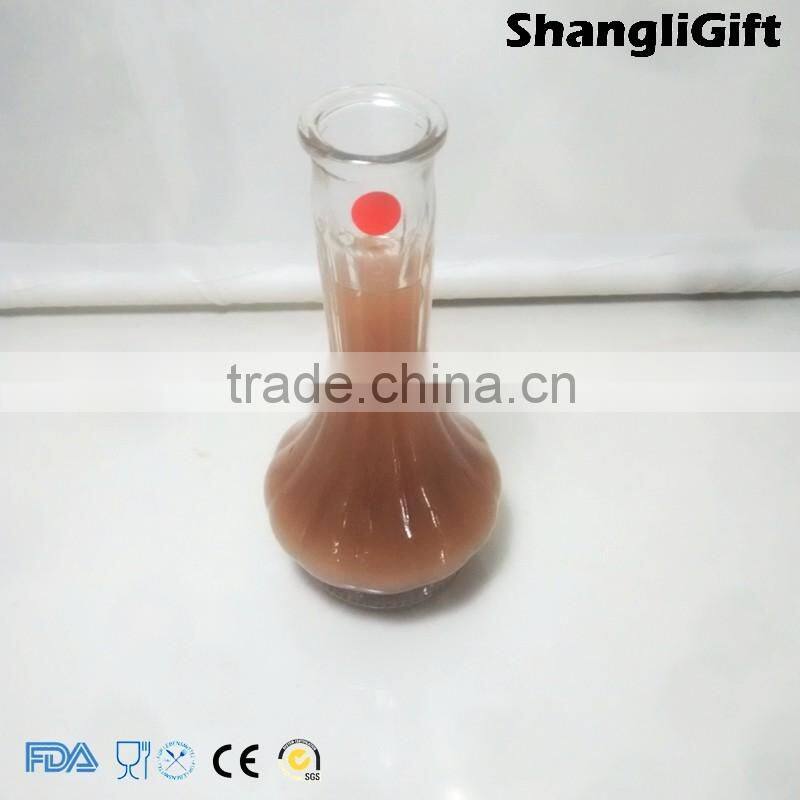 Slim Bottle 125ml Glass Vase For Flower Cheap Table Decoration