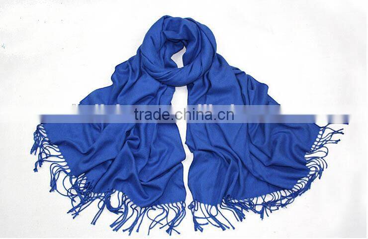 New Winter Fashion Tassel Solid Color Plain Ladies Cashmere Scarf