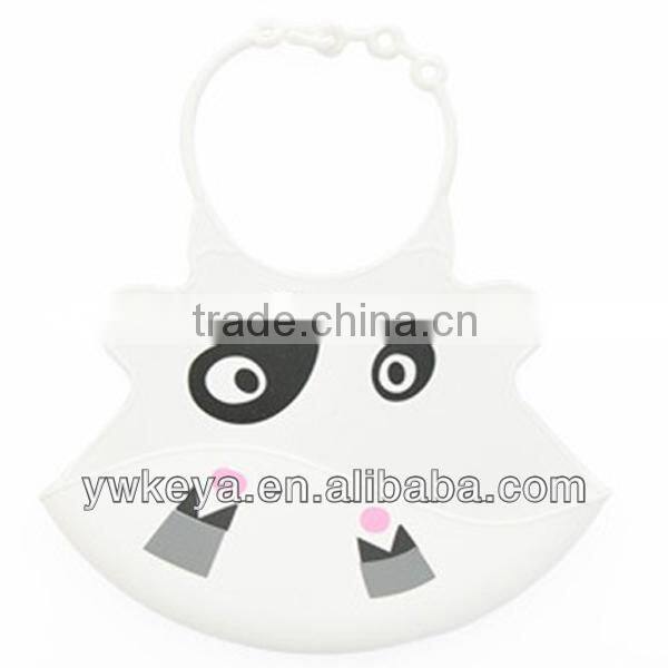 Latest design cartoon cute animal shape silicone wholesale baby bibs