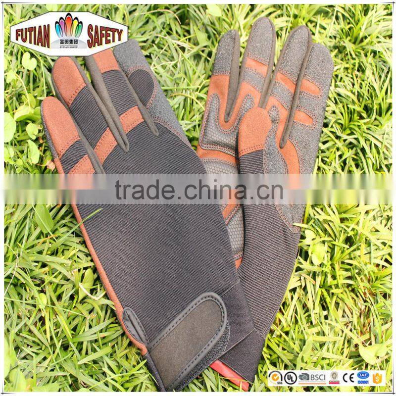 FTSAFETY anti vibration micro fiber synthetic mechanic gloves for safety