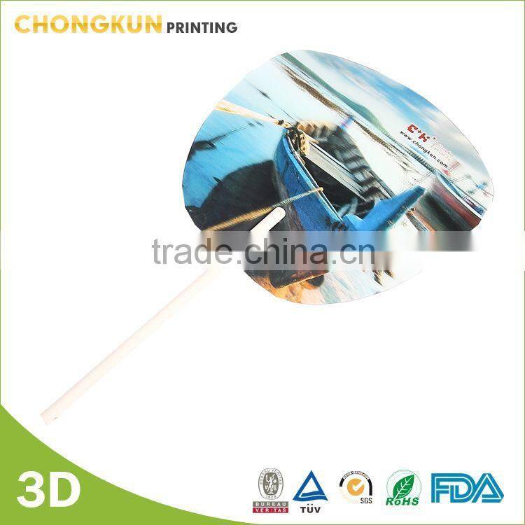 3D lenticular fan, custom print promotional hand fan