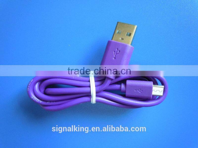 Factory Wholesales UL Certified Colorful Micro USB Cable Wires And Cables Electrics USB Charger Cable For Smart Phone 50CM