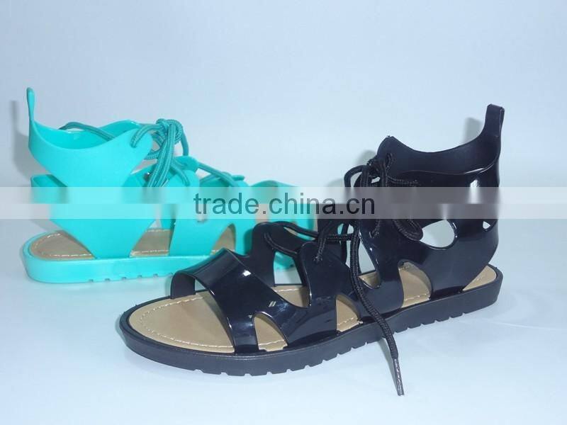 2016 New Design PVC PCU airblowing Lady and child Trendy Sandals