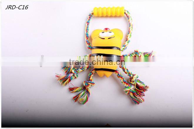 new design honey bee animal shape rubber pet toy for dog