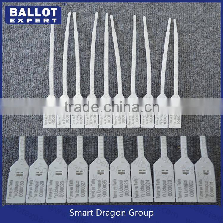 SE-SLP0020 white ballot box seals, box plastic packing seal