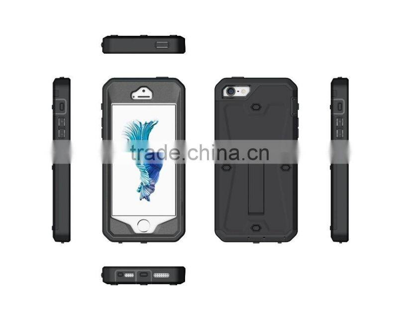 Premium Armored Tank Style case Combo PC+TPU Kickstand Mobile back cover case For Samsung Galaxy S6 with screen protector