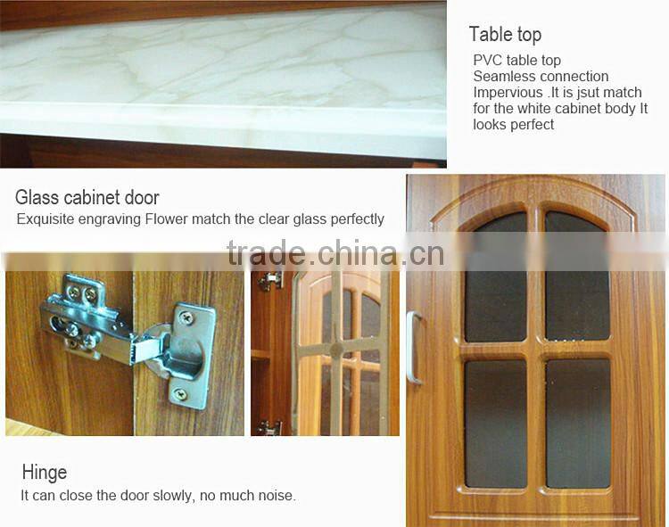 Chinese simple custom short kitchen cabinet mdf wooden kitchen cupboard on sale