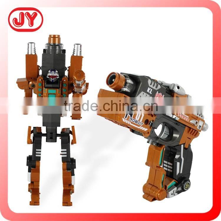 Fantastic kids playing deformable robot toy nerf gun bullets