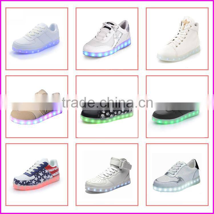 GD new types silvery sequined good quality led flashing shoes adult